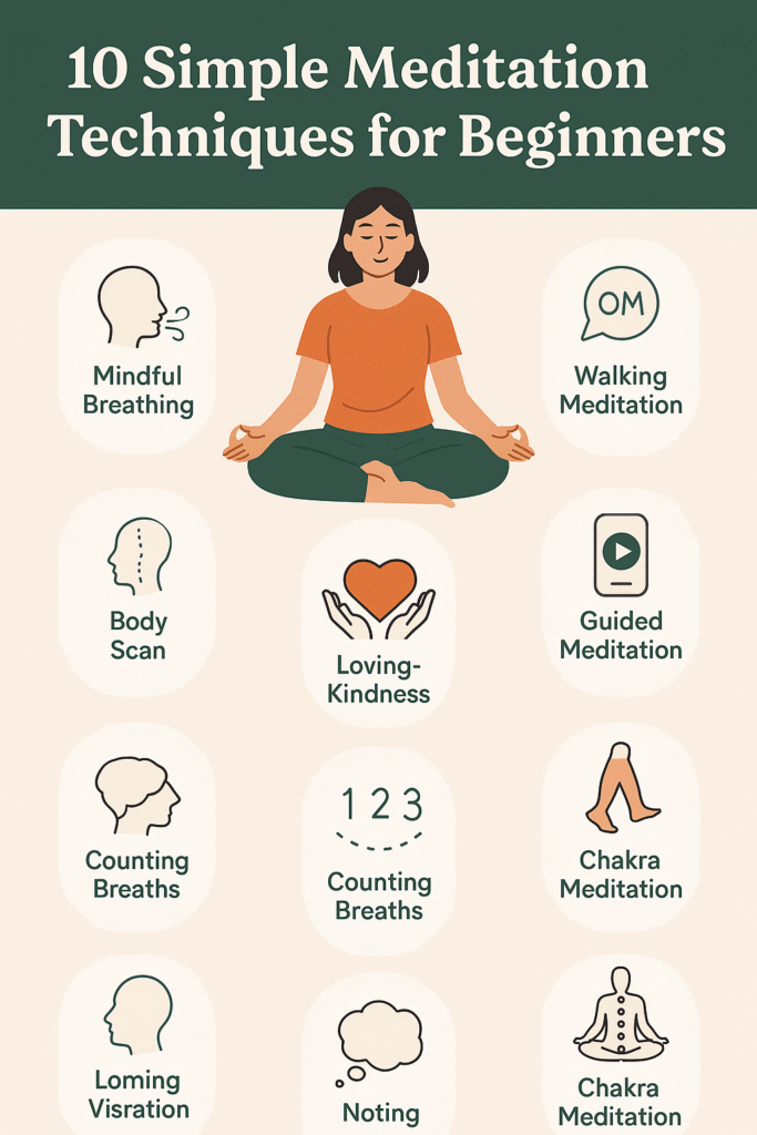 10 Simple Meditation Techniques for Beginners